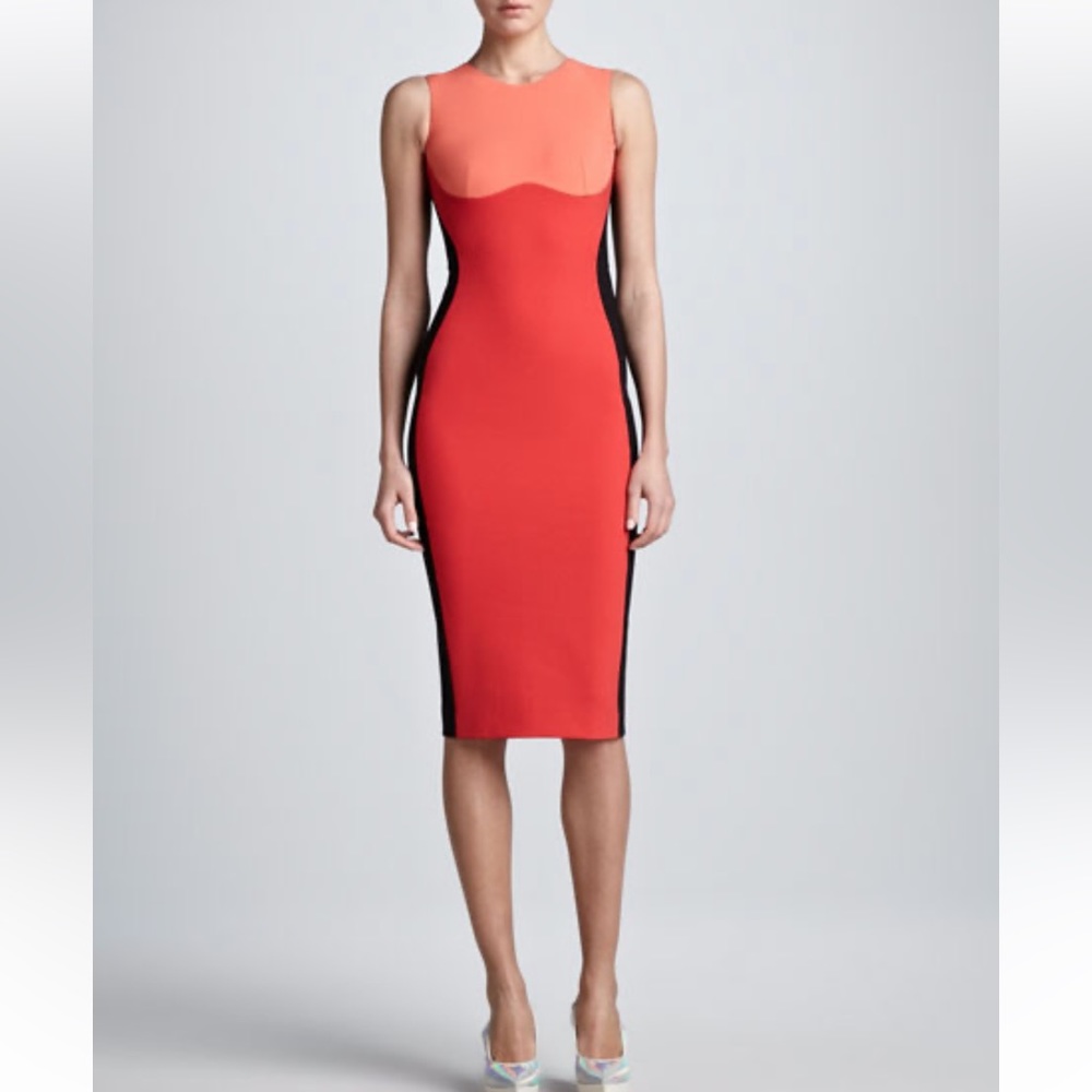 Stella McCartney Contoured Colorblock Sheath Dress